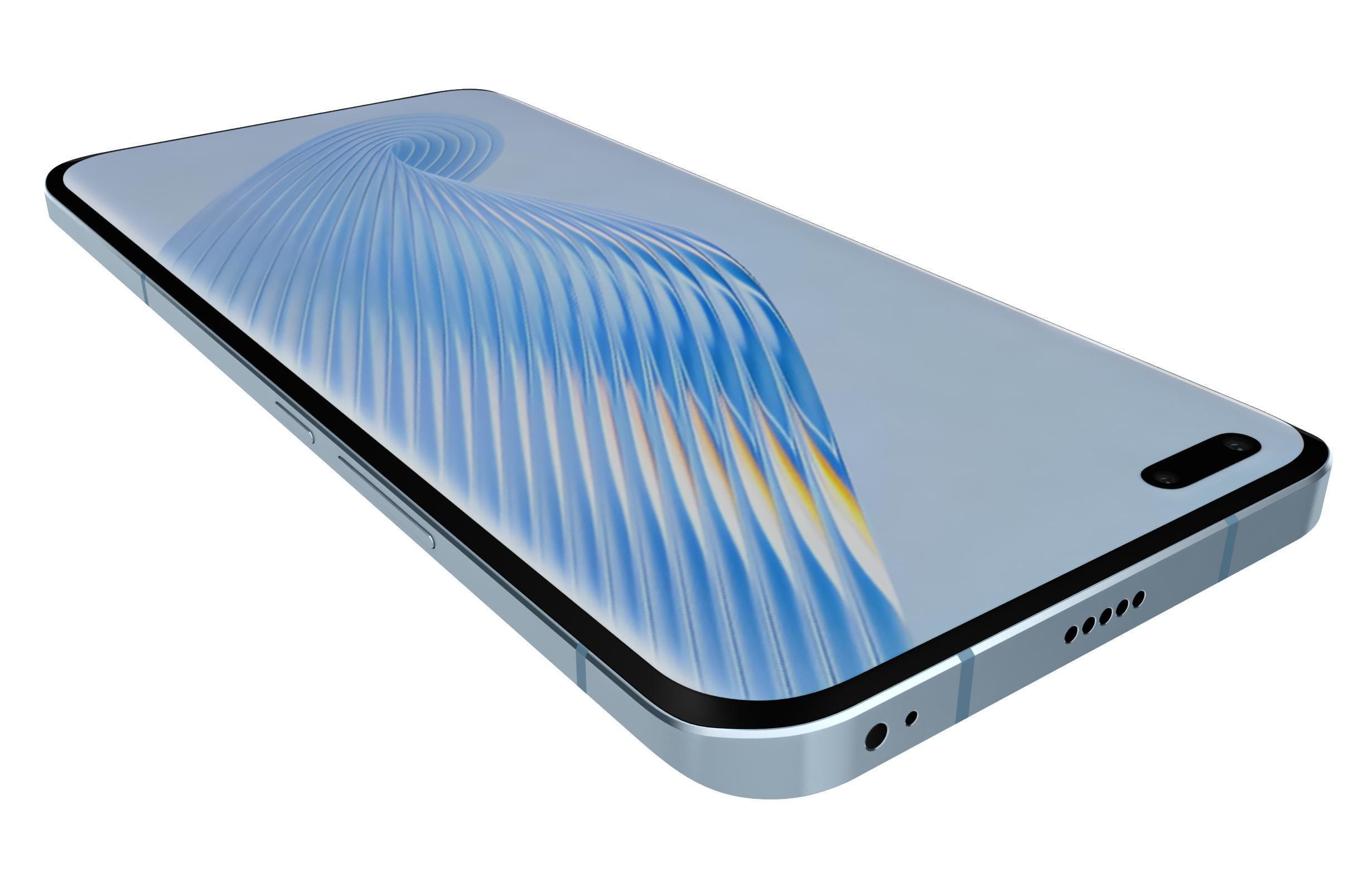 Honor Magic5 Pro Blue 3D model_13