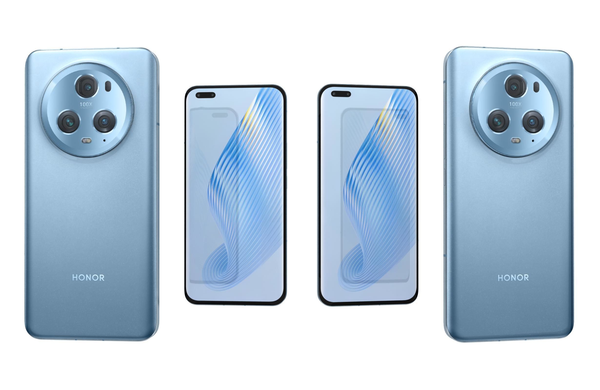 Honor Magic5 Pro Blue 3D model_3