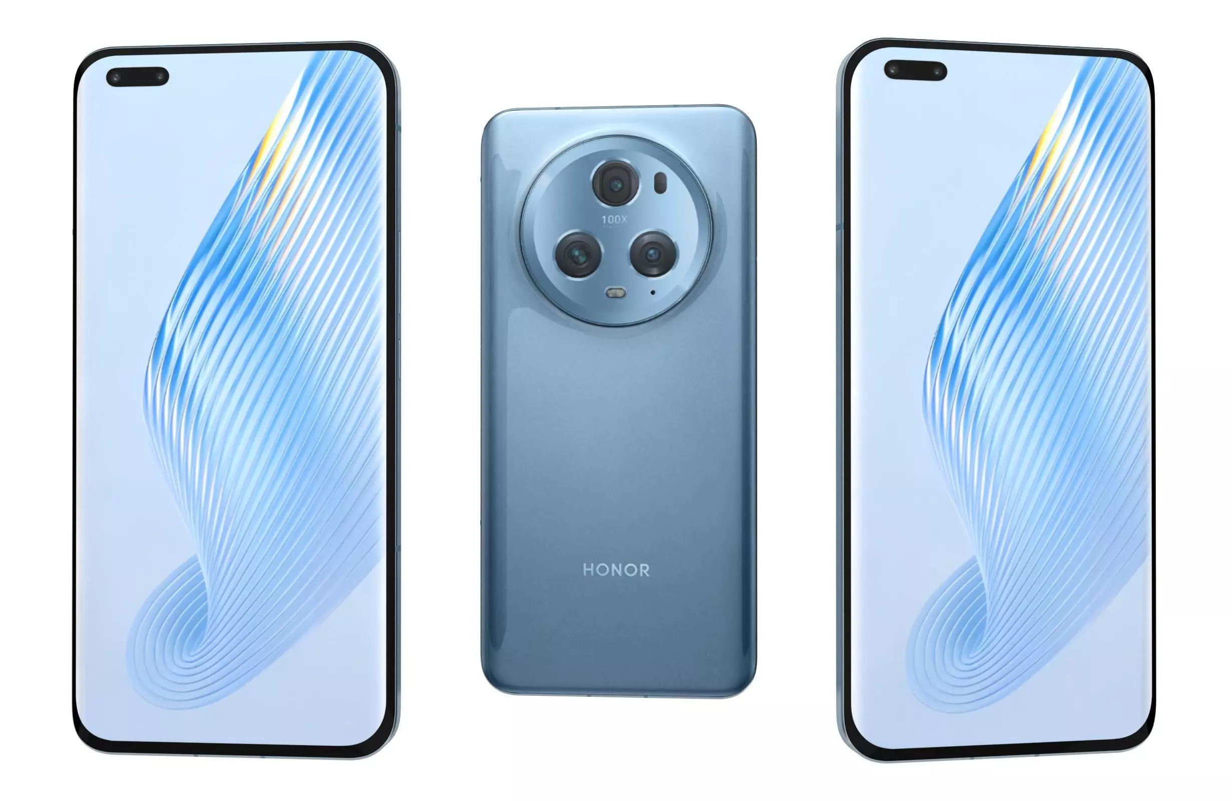 Honor Magic5 Pro Blue 3D model_0