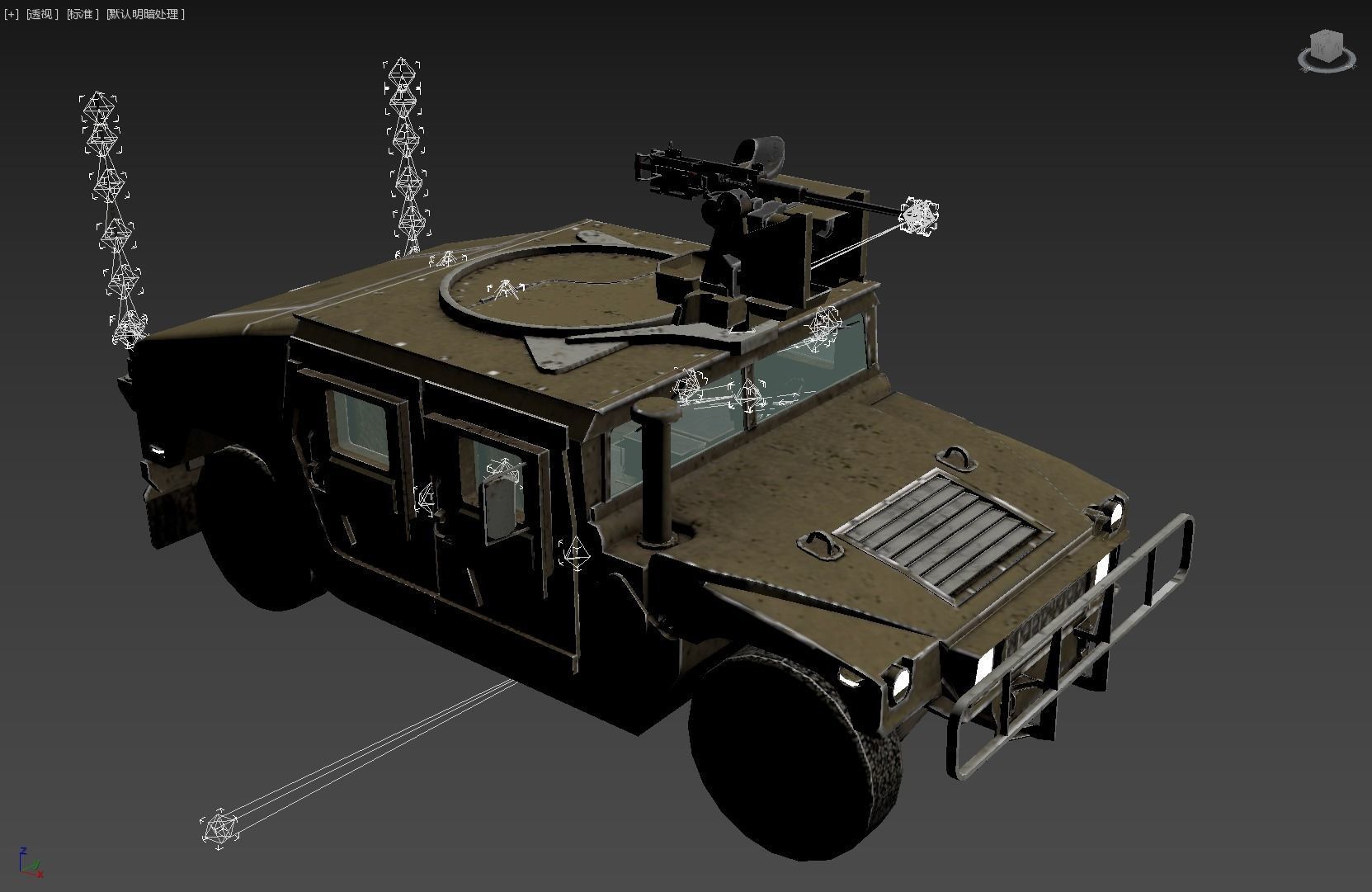 Hummer Low-poly 3D model_7