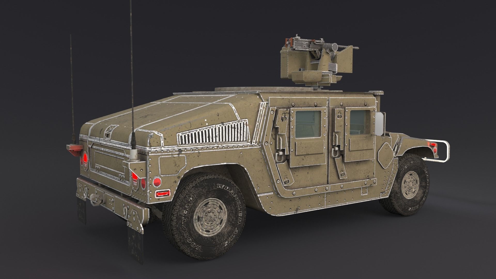 Hummer Low-poly 3D model_1