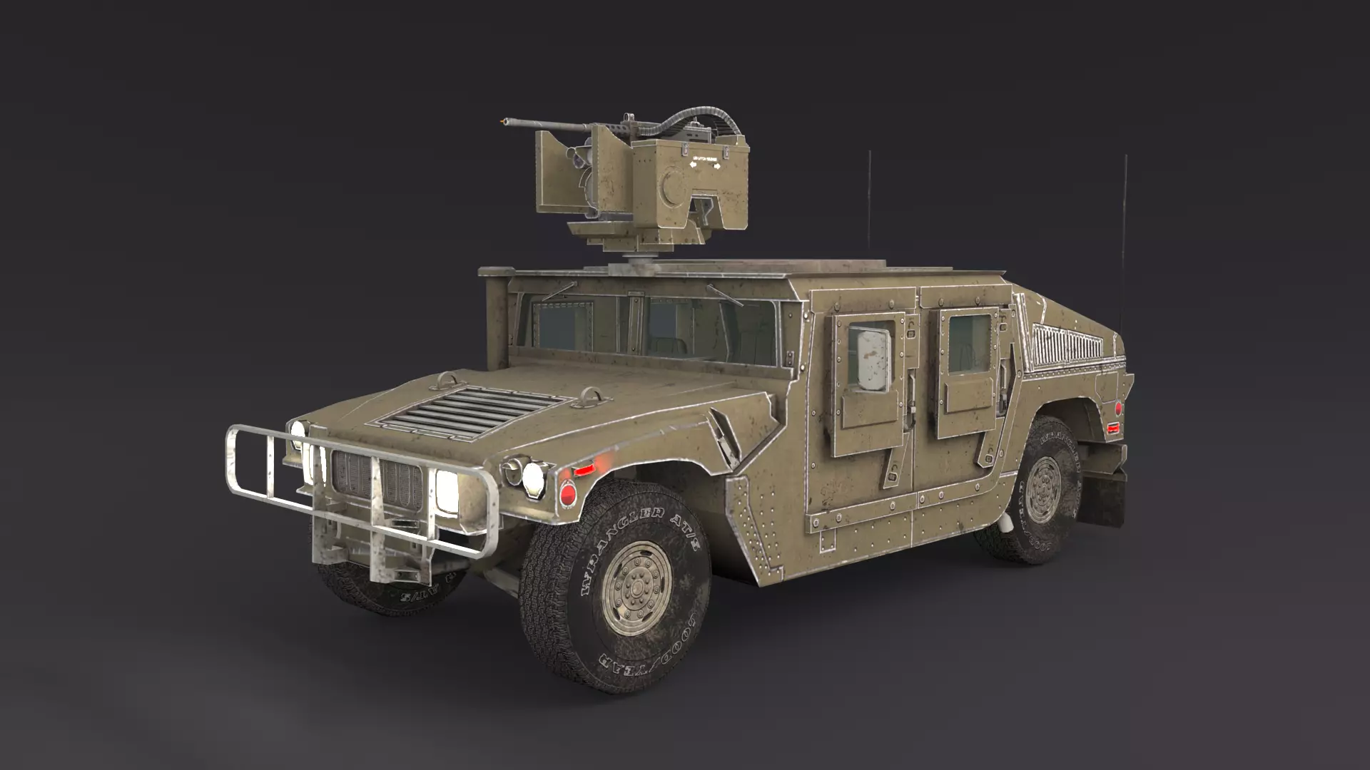 Hummer Low-poly 3D model_0