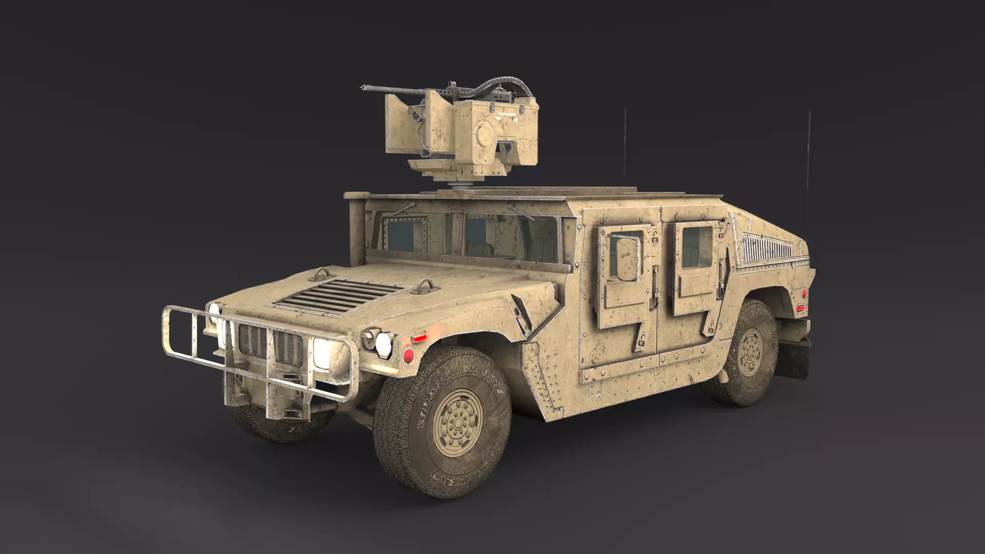 Hummer Low-poly 3D model_0