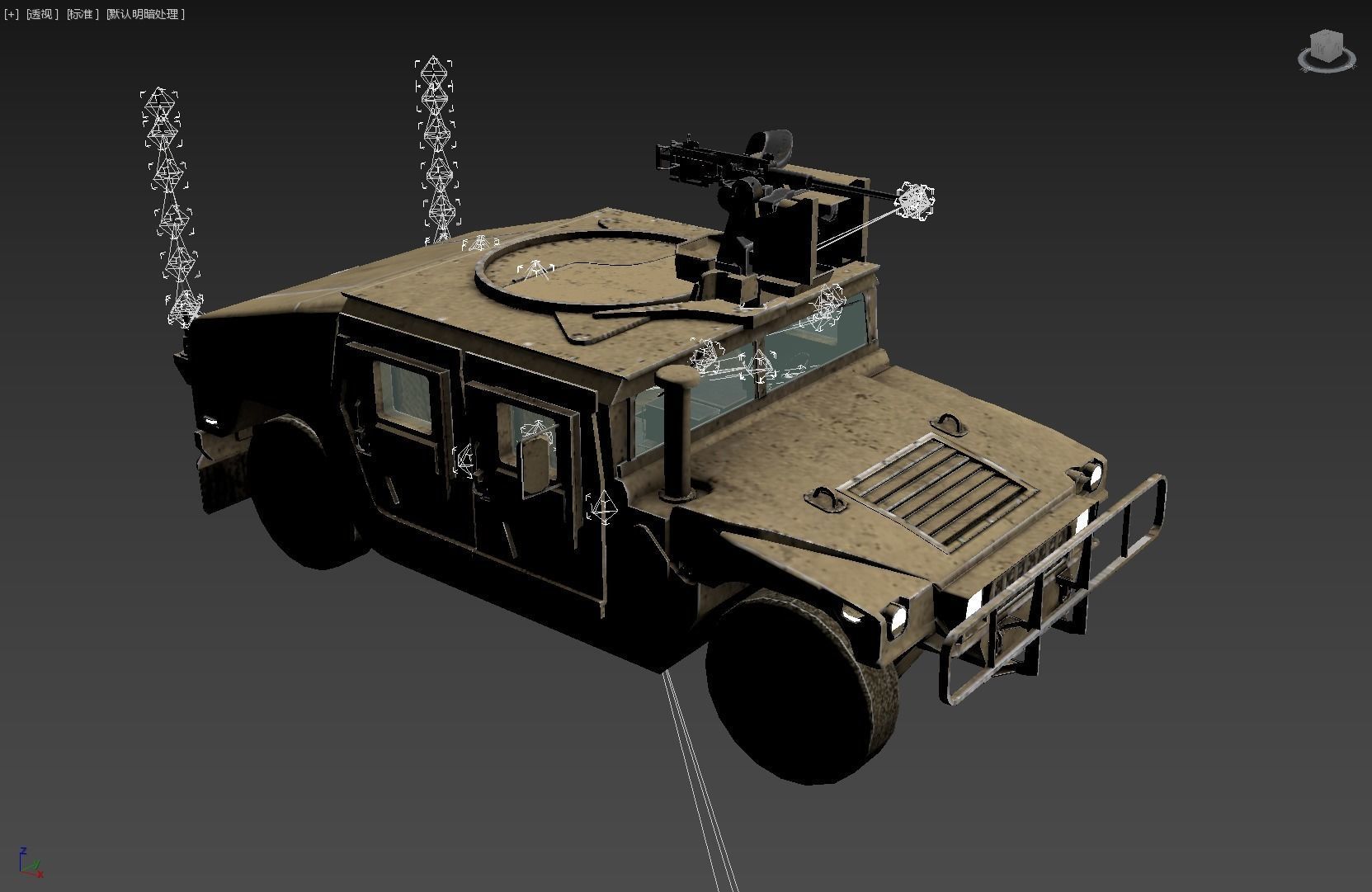 Hummer Low-poly 3D model_10