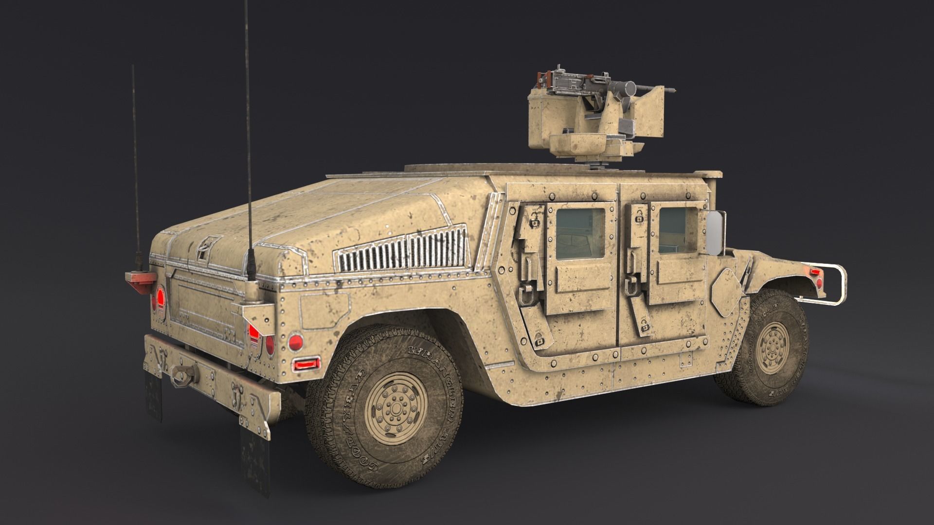 Hummer Low-poly 3D model_1