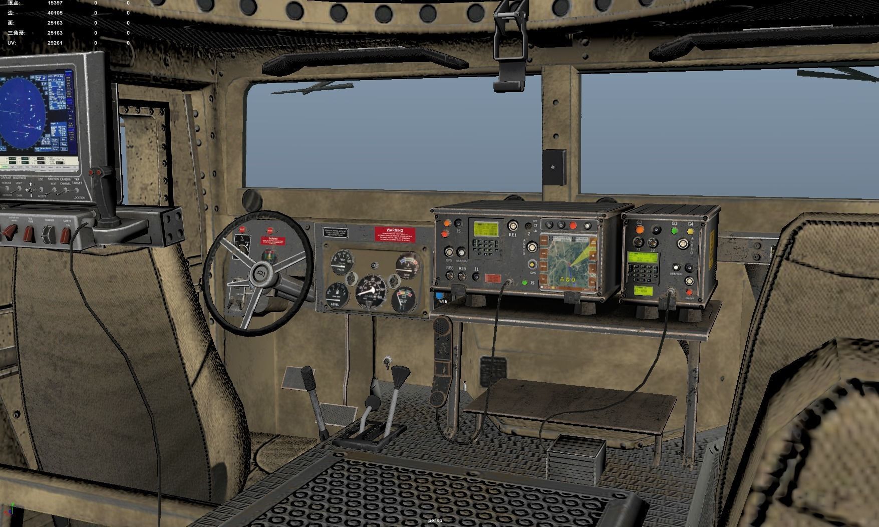 Hummer Low-poly 3D model_8