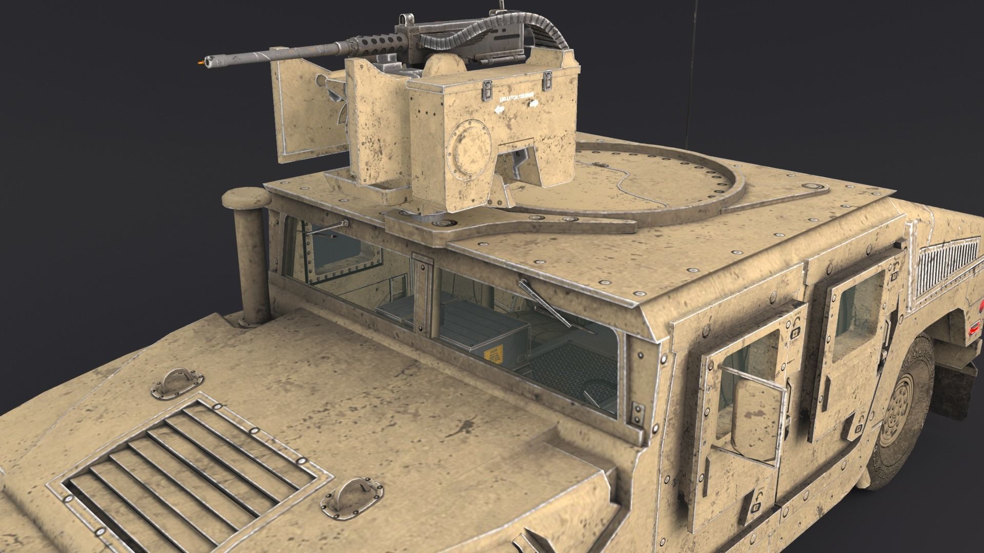 Hummer Low-poly 3D model_2