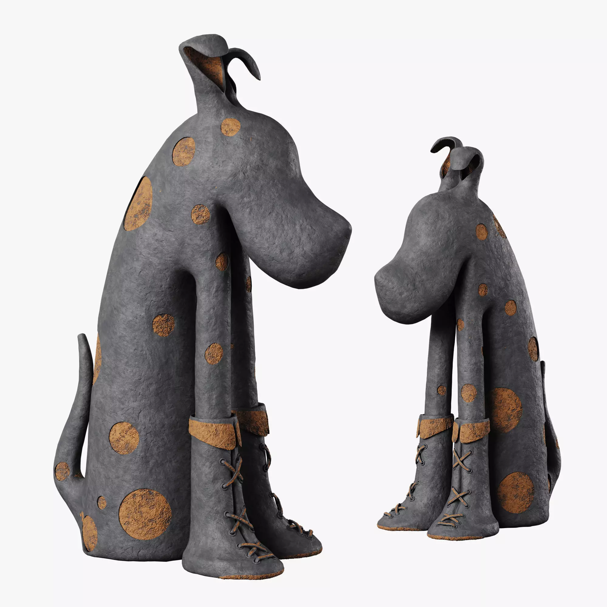 Sculpture in Clay Spotted Dog 3D model