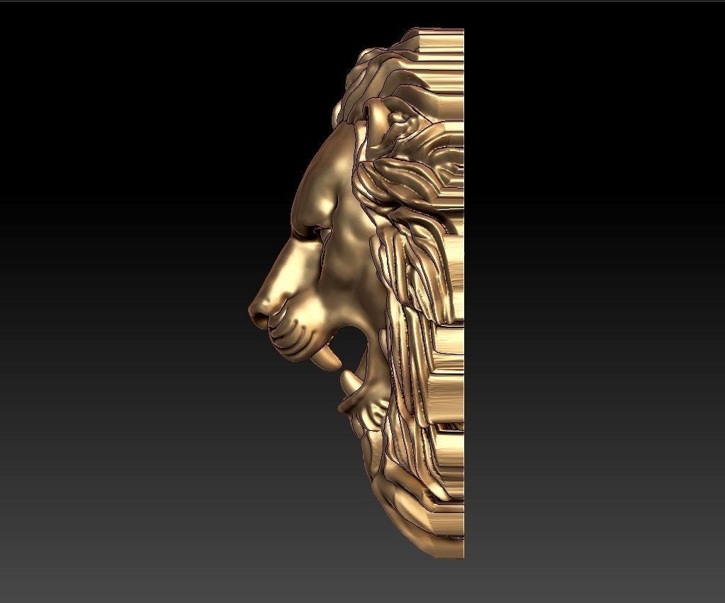 LION PENDENT 3D print model_2