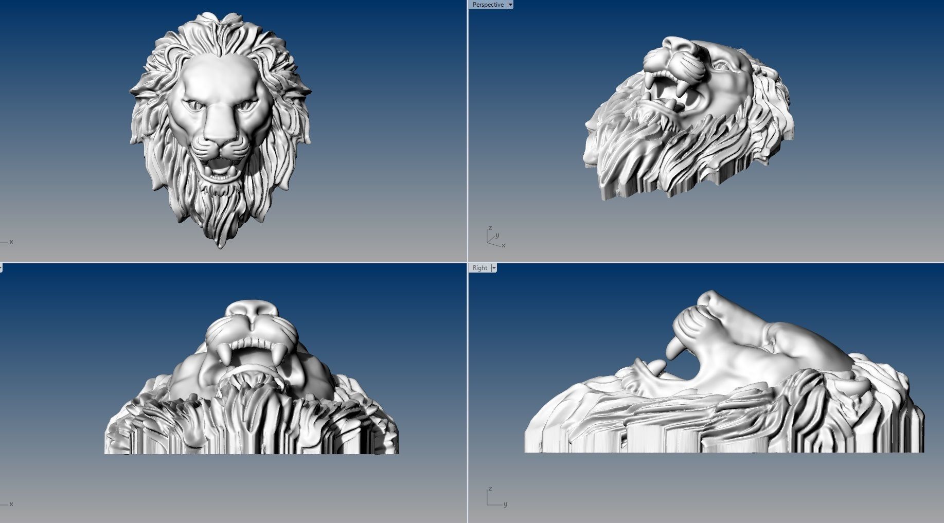 LION PENDENT 3D print model_1