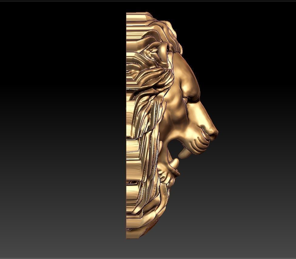 LION PENDENT 3D print model_4