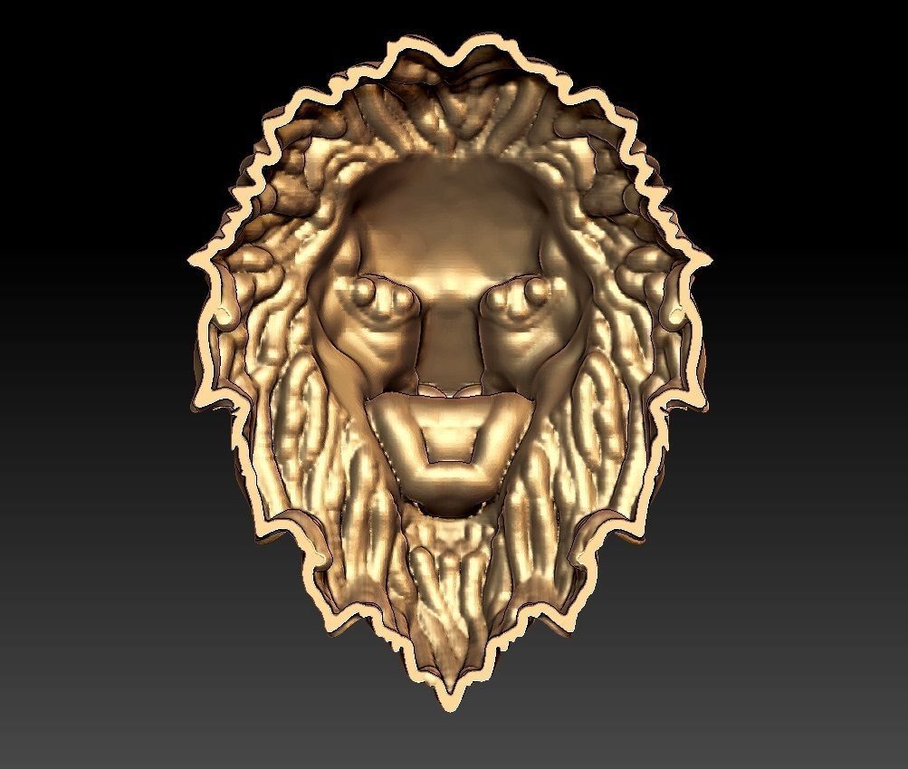 LION PENDENT 3D print model_3