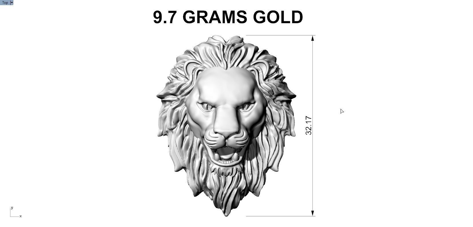 LION PENDENT 3D print model_9