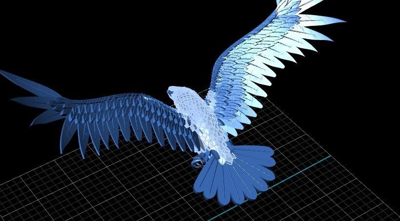 eagle necklase 3dm 3D print model_2