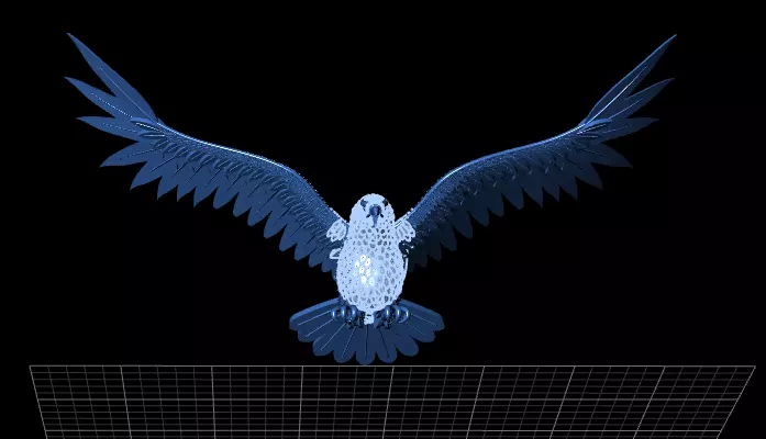 eagle necklase 3dm 3D print model_0