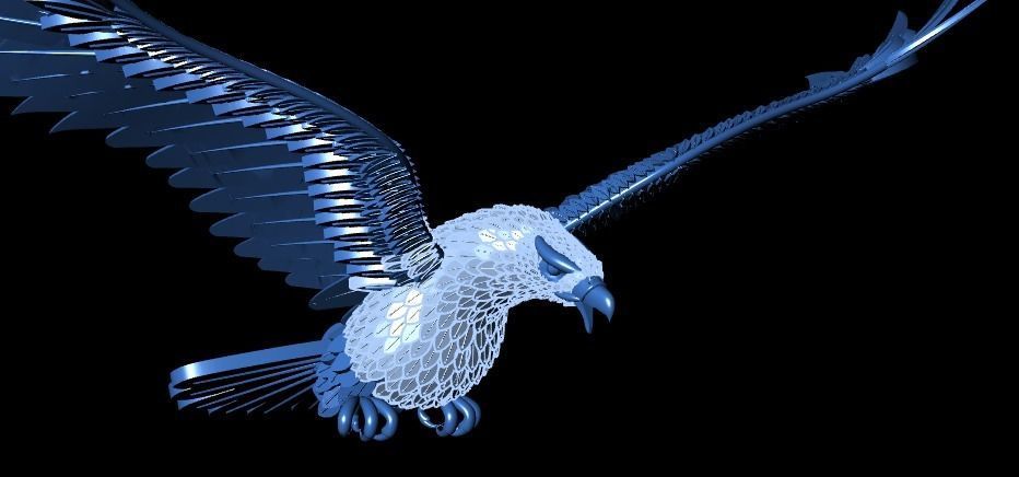 eagle necklase 3dm 3D print model_1