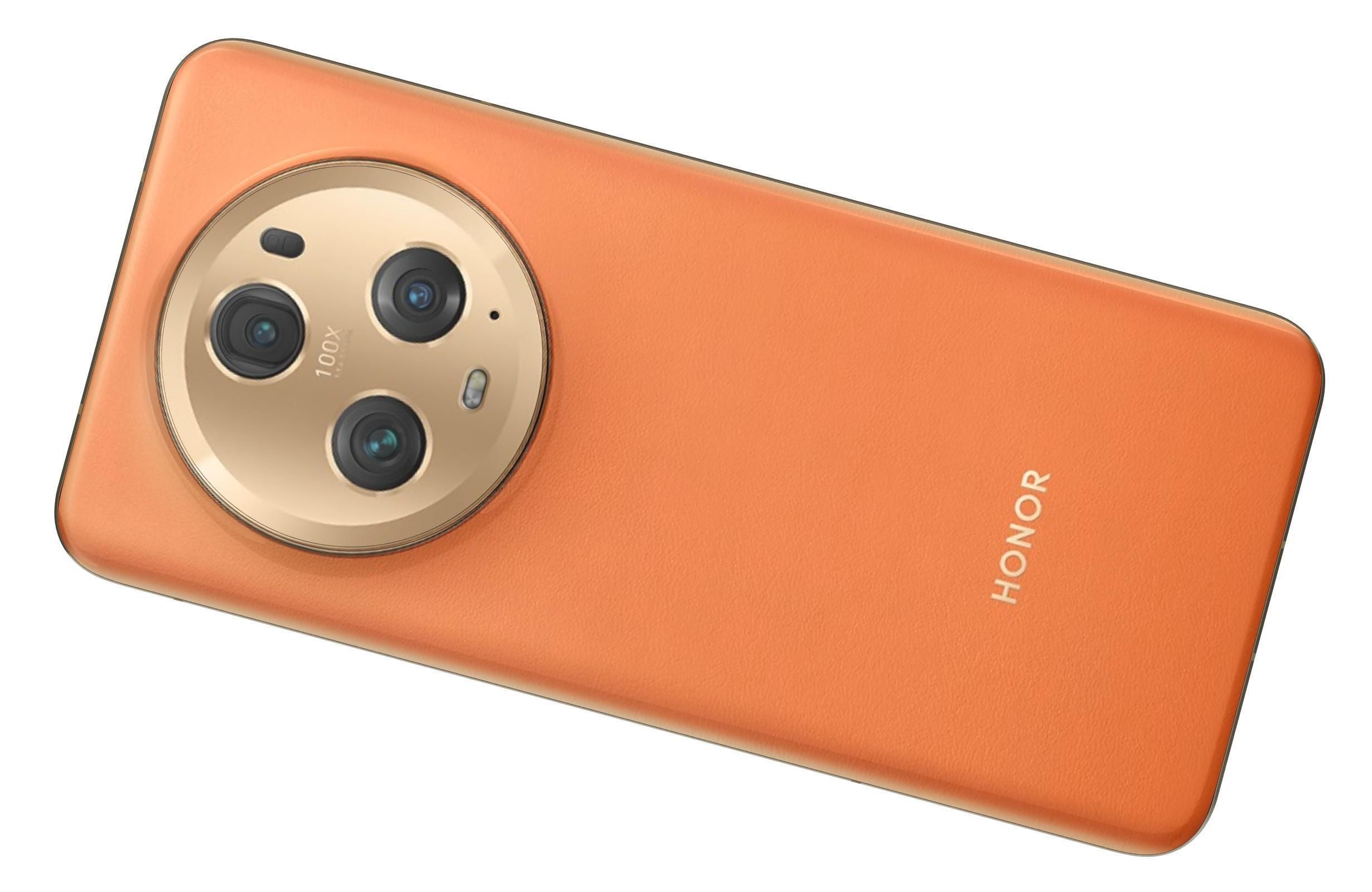 Honor Magic5 Pro Orange Low-poly 3D model_10