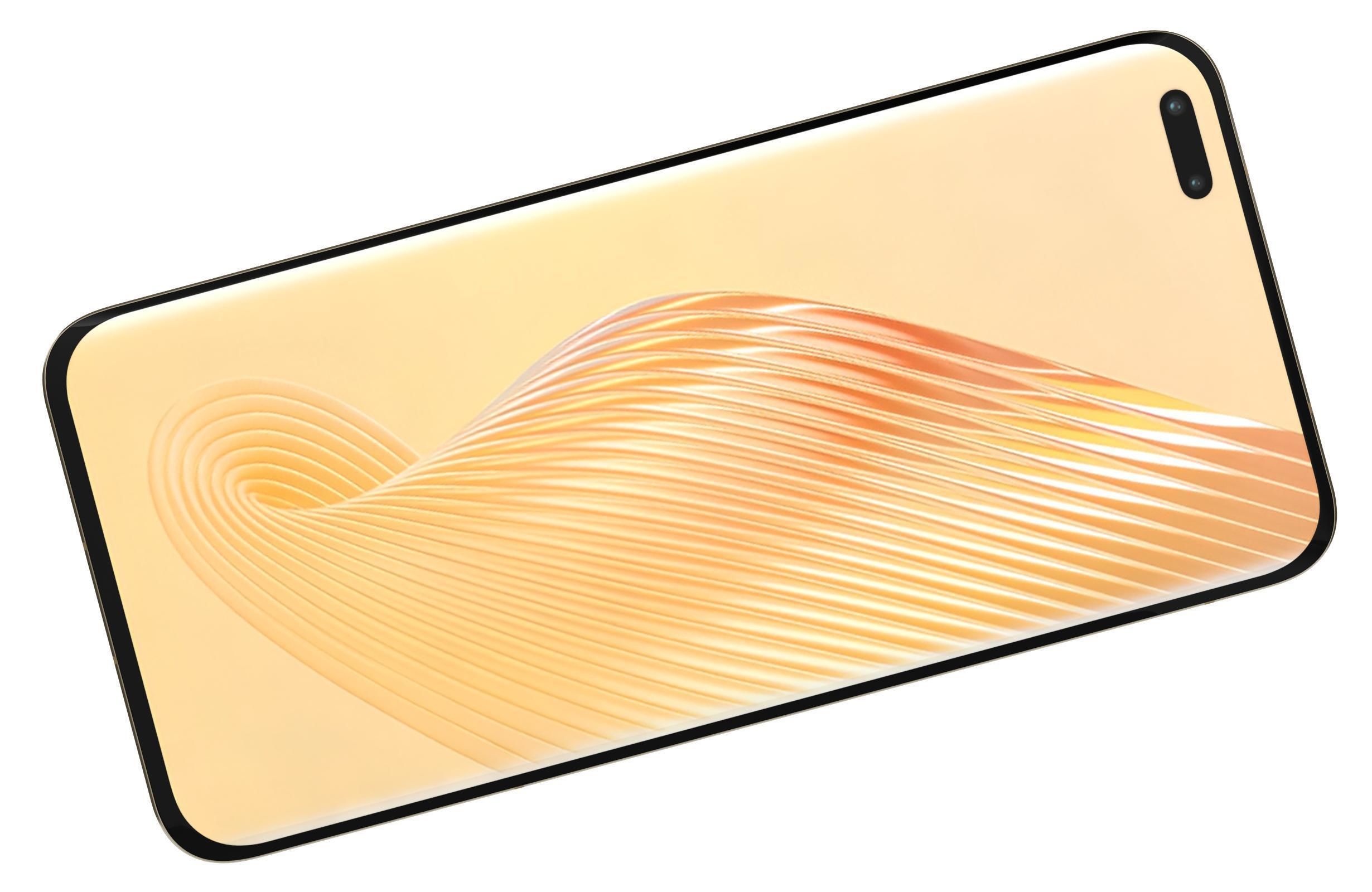 Honor Magic5 Pro Orange Low-poly 3D model_9