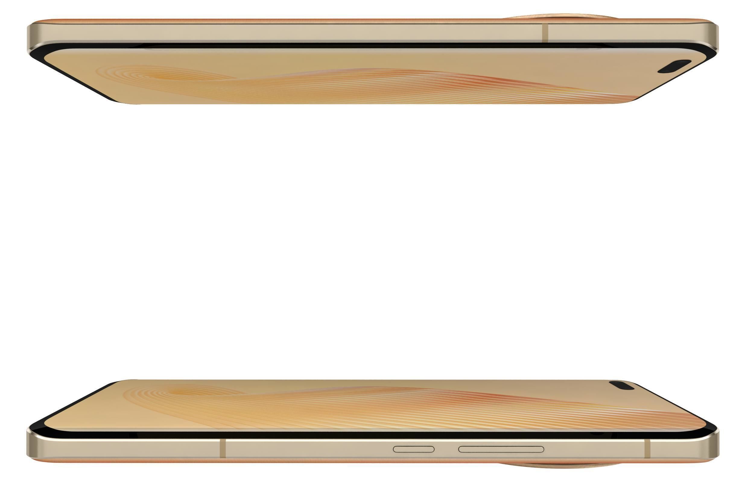 Honor Magic5 Pro Orange Low-poly 3D model_8