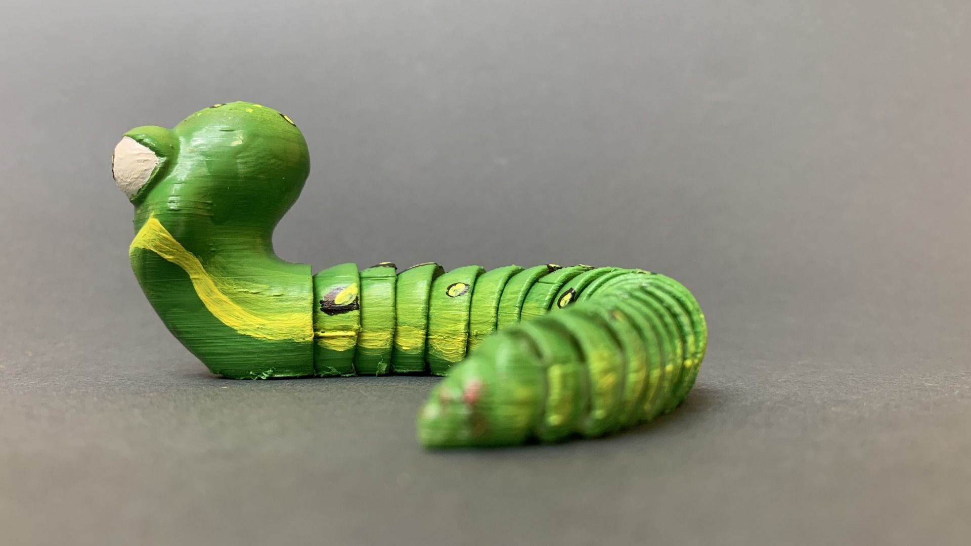 Articulated Worm Free 3D print model_3