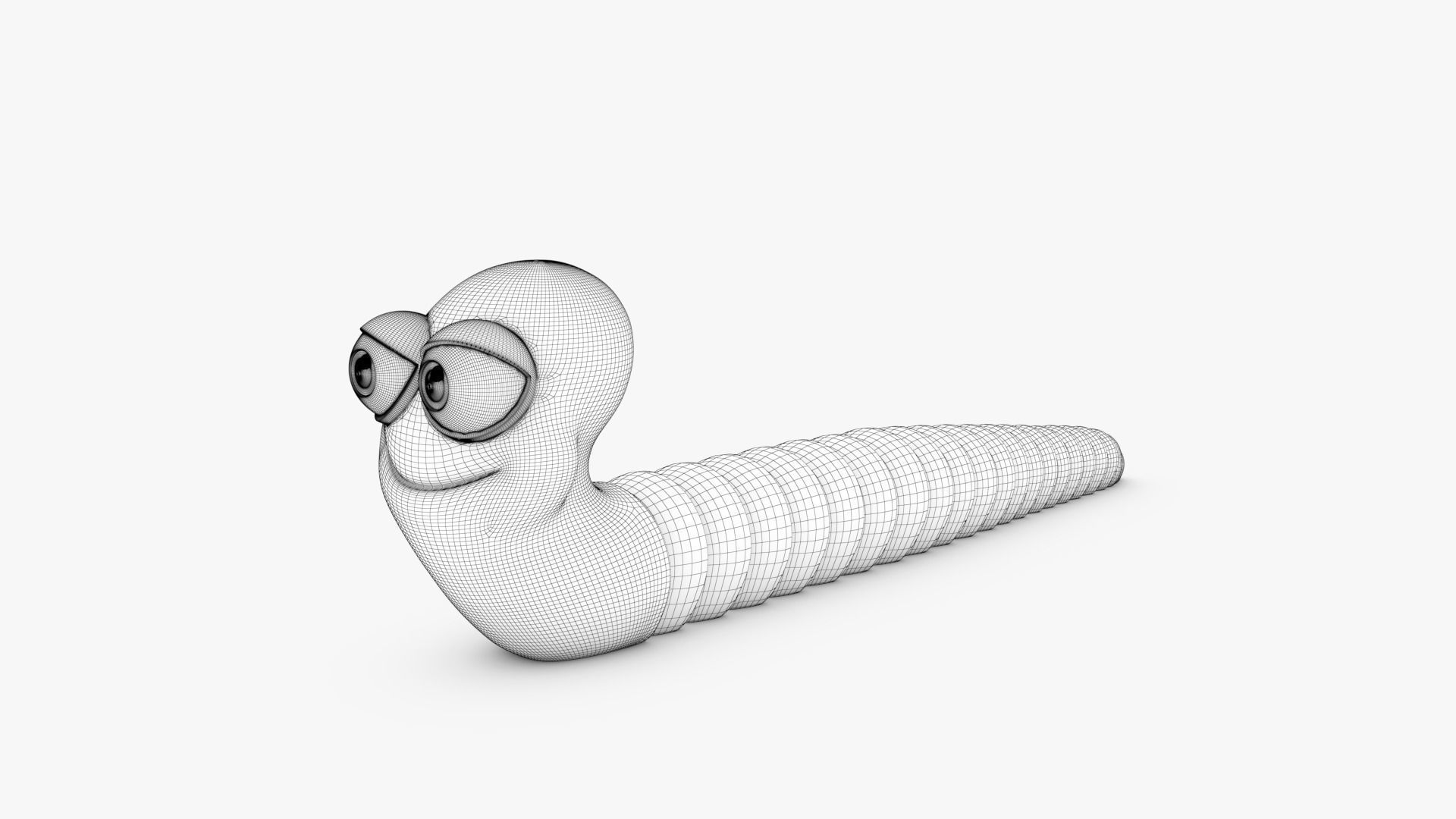 Articulated Worm Free 3D print model_13