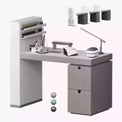 Gamma  Bross Gloss Manicure table Color Low-poly 3D model