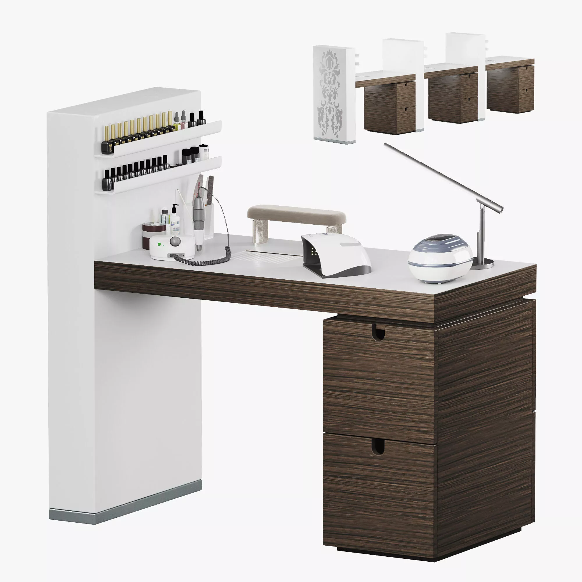 Gamma Bross Gloss Manicure table Low-poly 3D model