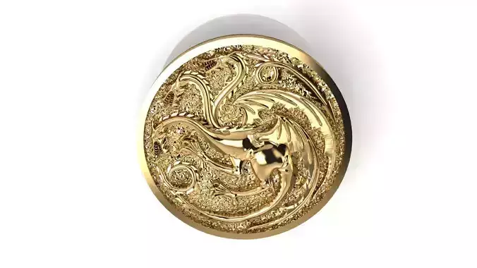 Epic Dragon Medallion Relief
