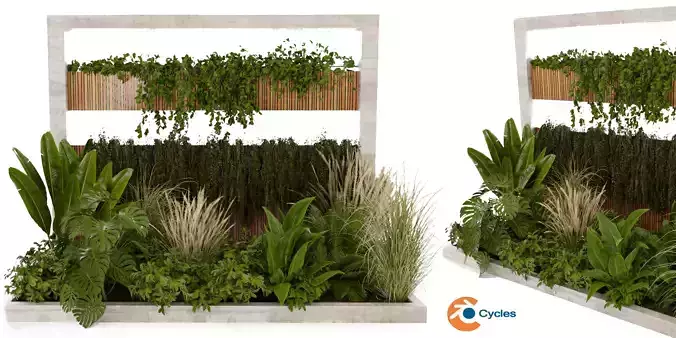 Collection plant vol 484 - garden - palm - blender model