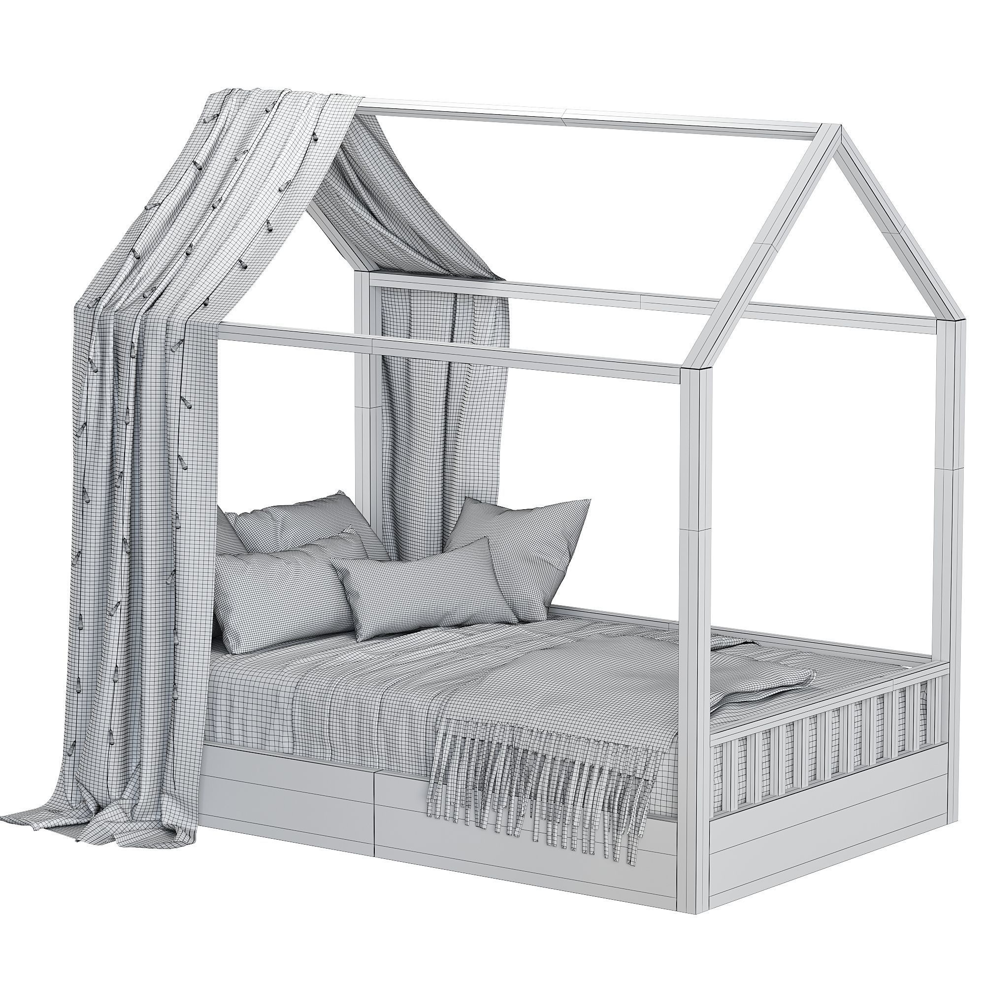Bed child 2 3D model_6