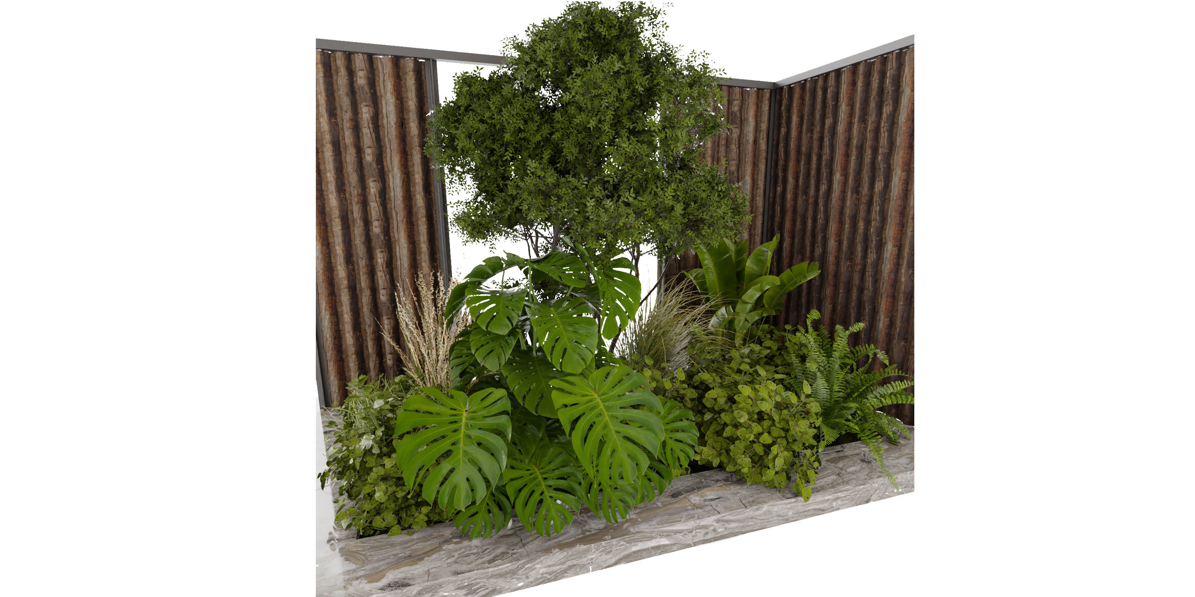 Collection plant vol 488 - garden - leaf - wood - blender model 3D model |  CGTrader