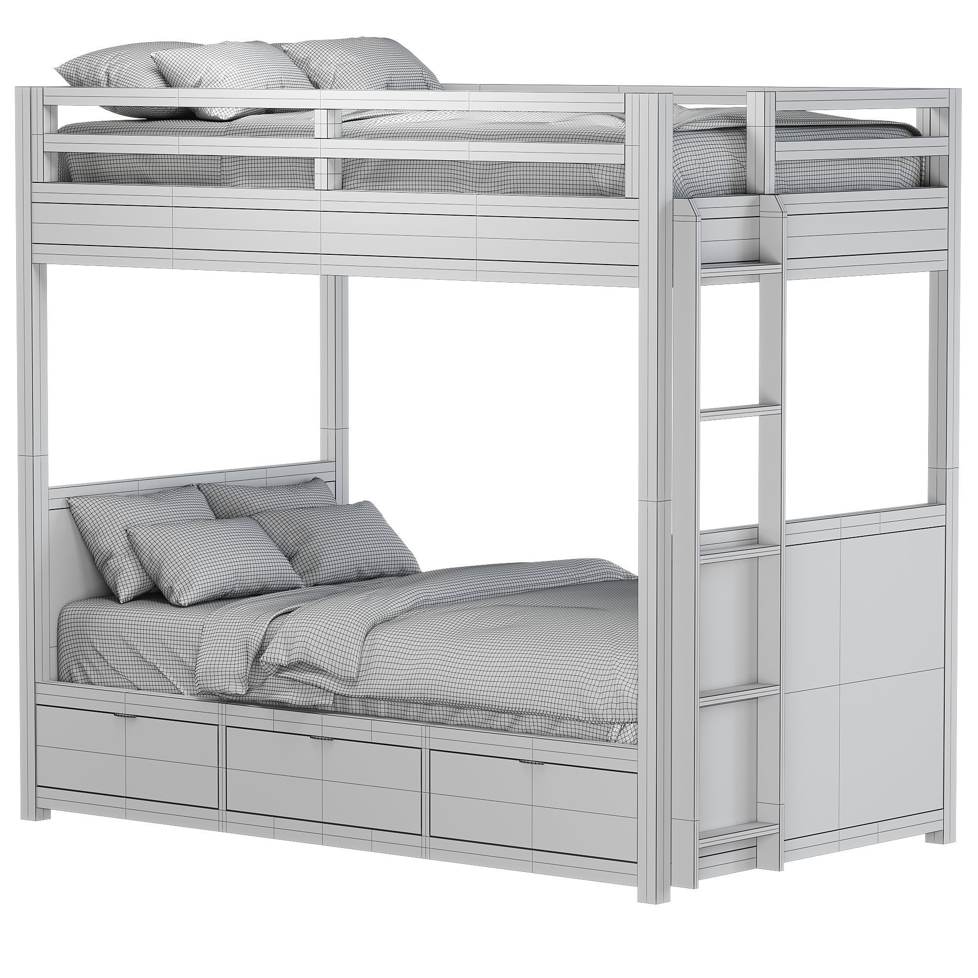 RH  Laguna Storage Bunk Bed 3D model_3