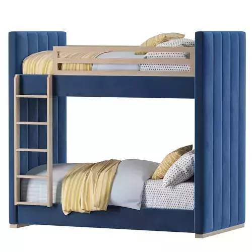 RH CARVER UPHOLSTERED BUNK BED