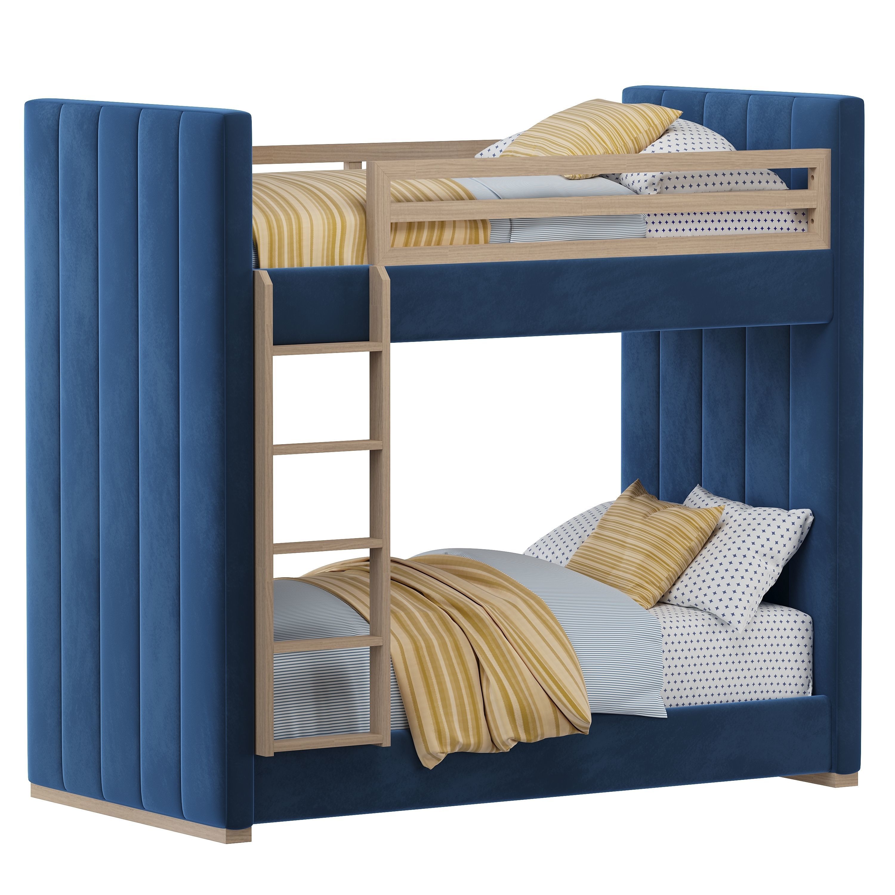 RH CARVER UPHOLSTERED BUNK BED 3D model CGTrader