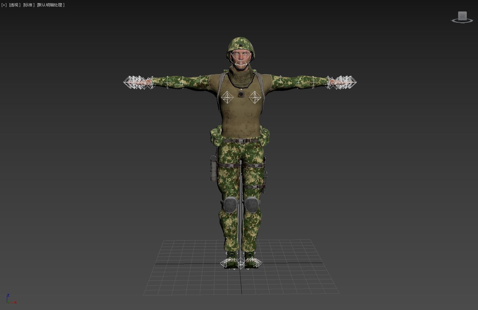 Soldier Rigged Low-poly 3D model_10