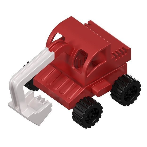 Baby Bulldozer Toy 3D model_3