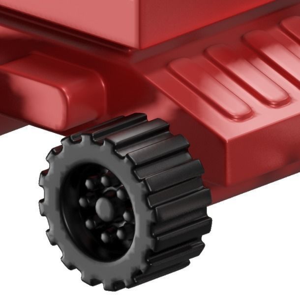 Baby Bulldozer Toy 3D model_2