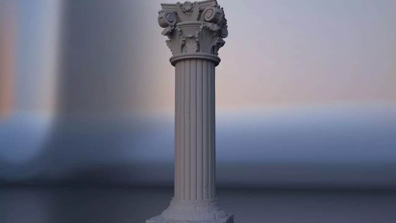 Roman Pillar Low-poly 3D model