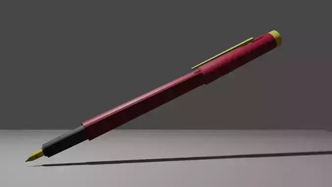 3d model of a pen Low-poly 3D model