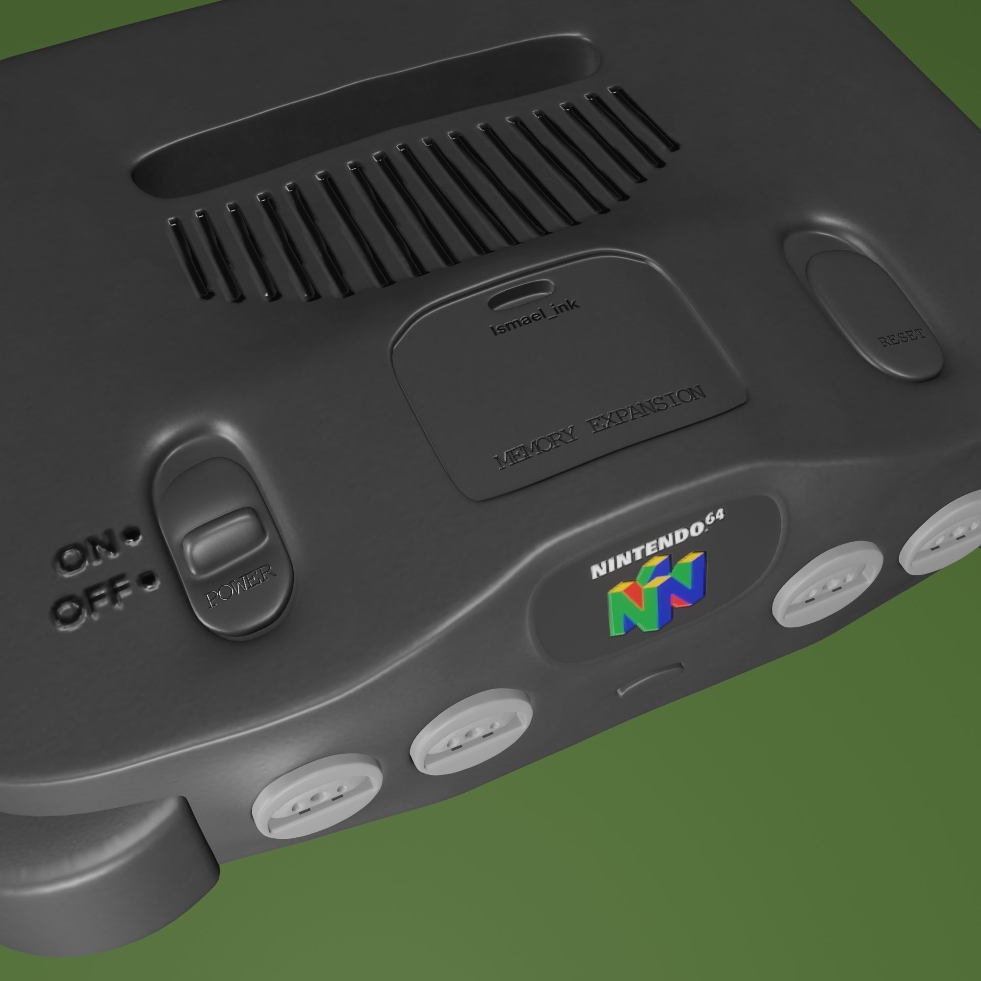 Nintendo 64 Low-poly 3D model_1