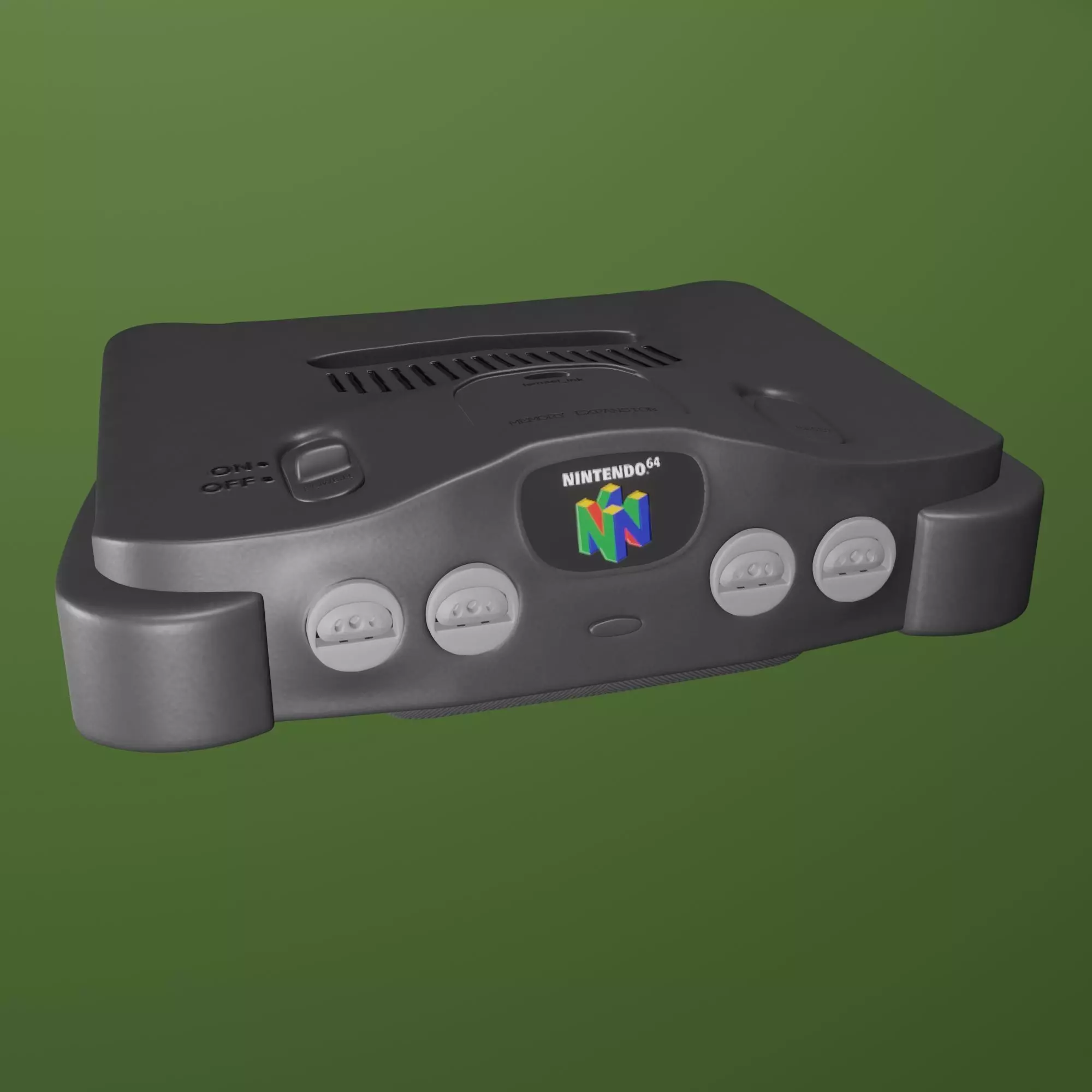Nintendo 64 Low-poly 3D model_0
