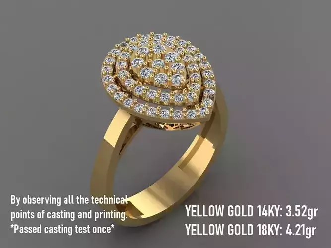 Lightweight Wedding Engagement Ring 12 - 3D print model