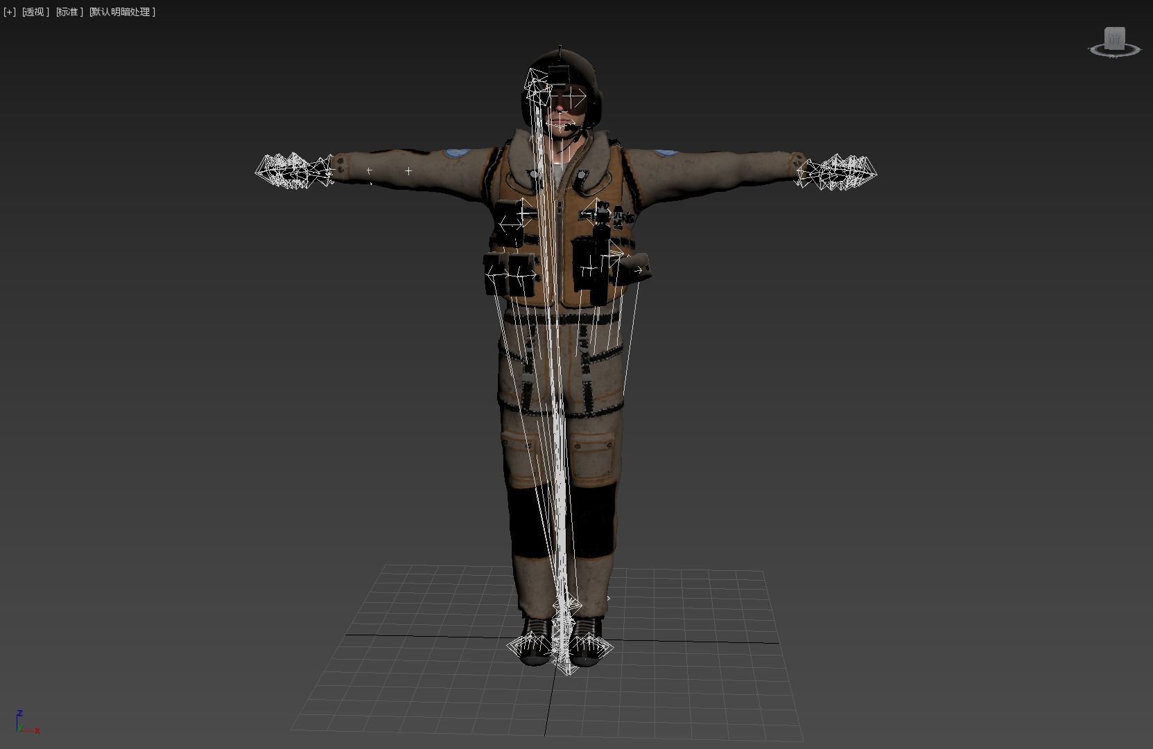Pilot Rigged Low-poly 3D model_12