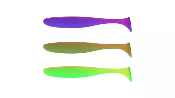 Soft fishing lure shad type 3D print model