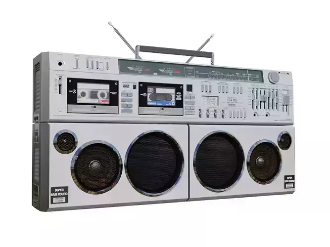 Retro Boom Box Ghetto Blaster 3D model | CGTrader
