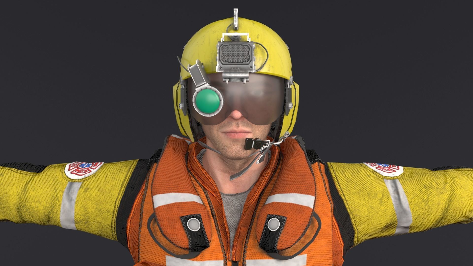 Pilot Rigged Low-poly 3D model_5