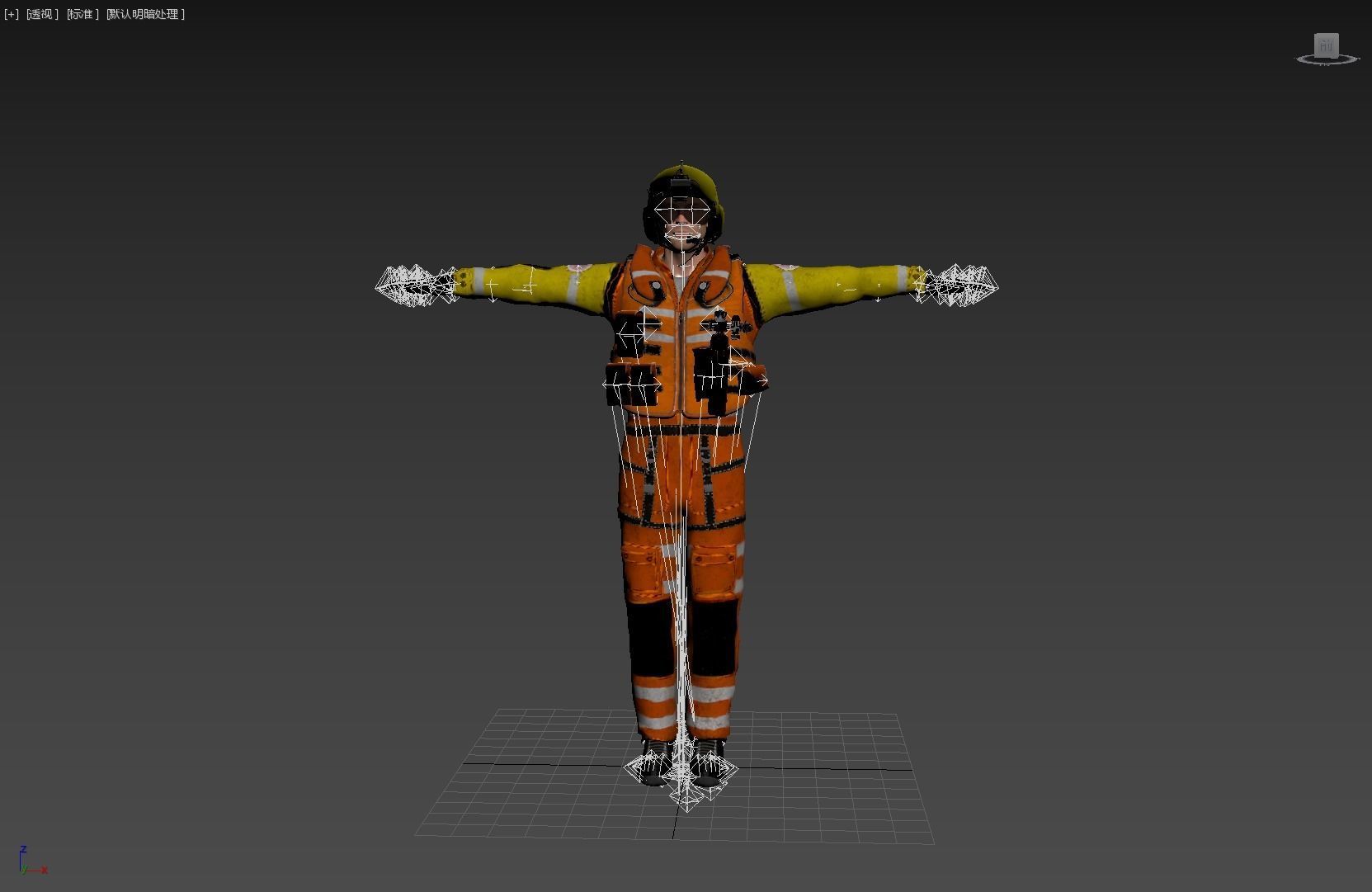 Pilot Rigged Low-poly 3D model_12