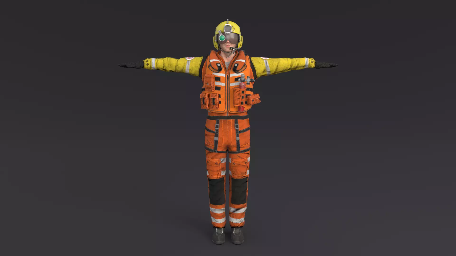 Pilot Rigged Low-poly 3D model_0