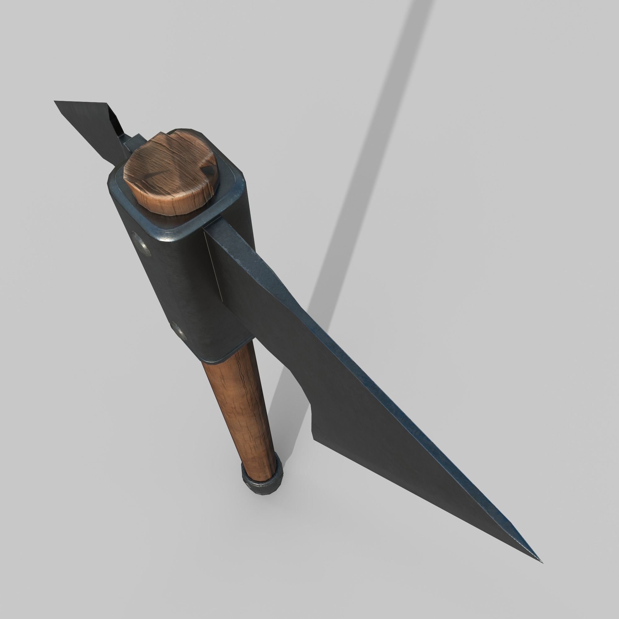 Warrior axe Low-poly 3D model_3