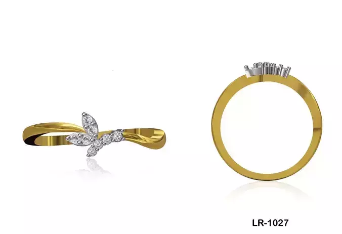 Women Wedding Engagement Ring STL OBJ FBX JCD Details